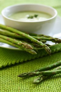Bowl of asparagus soup